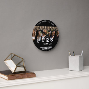 Aangepaste afstudeercadeau foto wandklok