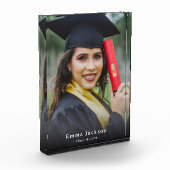 Aangepaste afstudeerceremonie Persoonlijke naam &  Fotoblokken (Links)