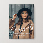 Aangepaste Afstudeerder Foto Buttonnen - Ontwerp A Button (Voorkant)