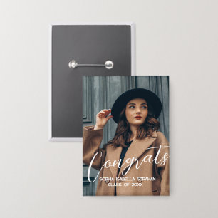 Aangepaste Afstudeerder Foto Buttonnen - Ontwerp A Button