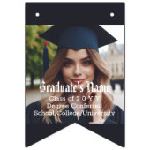 Aangepaste Afstudeerder foto, naam, Afstuderen kla Vlaggetjes (Derde vlag)