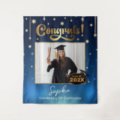 Aangepaste afstudeerfeest Decor 2025 Photo Booth Wandkleed (Voorkant)