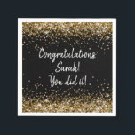 Aangepaste afstudeerfeest verpersoonlijkt Zwart &  Servet<br><div class="desc">aangepaste afstudeerfeest servetten,  zwart en goud glans servet,  twinkel glitter voor cocktail diner,  middelbare school kleuterschool universiteit bachelor,  verpleegkunde viering van afstudeer diploma,  hogeschool universiteit klas van 2024,  master phd mba cpa leraar,  favoriete servet verpersoonlijkt naam verpleegster,  2025 med dokter medisch midden,  wet advocaat rn ma practitioner</div>