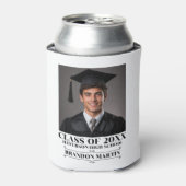 Aangepaste afstudeerfoto 2026 Afgestudeerde Trots Blikjeskoeler (Blikje Voorkant)