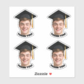 Aangepaste afstudeerfoto bedanksticker sticker (Vel)
