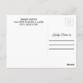 Aangepaste afstudeerfoto 'Bewaar de datum' geadres Briefkaart (Achterkant)
