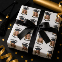 Aangepaste afstudeerfoto stijlvolle felicitatie af