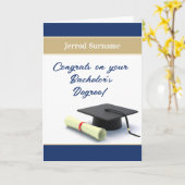 Aangepaste afstudeerkaart voor bachelor kaart (Gele Bloem)