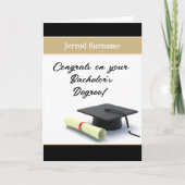 Aangepaste afstudeerkaart voor bachelor kaart (Voorkant)