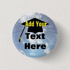 Aangepaste afstudeerkap op blauw-Sky Button