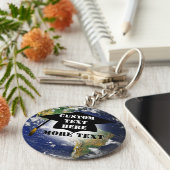 Aangepaste afstudeerkap op de Sleutelhanger van de (Zijkant)