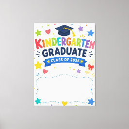 Aangepaste afstudeerklas kleuterschool 2026 canvas afdruk