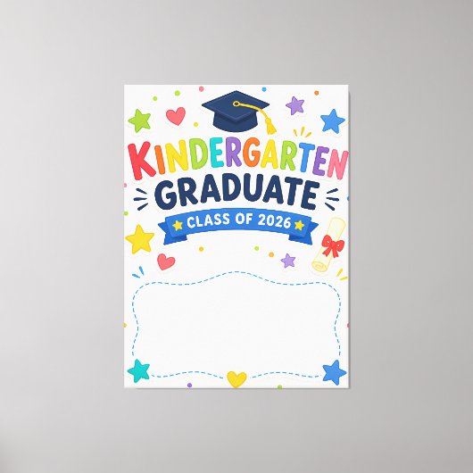 Aangepaste afstudeerklas kleuterschool 2026 canvas afdruk (Voorkant)