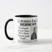 Aangepaste afstudeermug, leuke gepersonaliseerde k mok (Links)