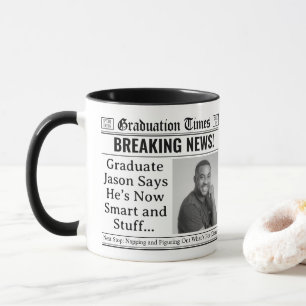 Aangepaste afstudeermug, leuke gepersonaliseerde k mok