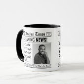 Aangepaste afstudeermug, leuke gepersonaliseerde k mok (Voorkant links)