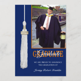 Aangepaste afstudeerpartij nodigt blauw/Oranje ass Kaart