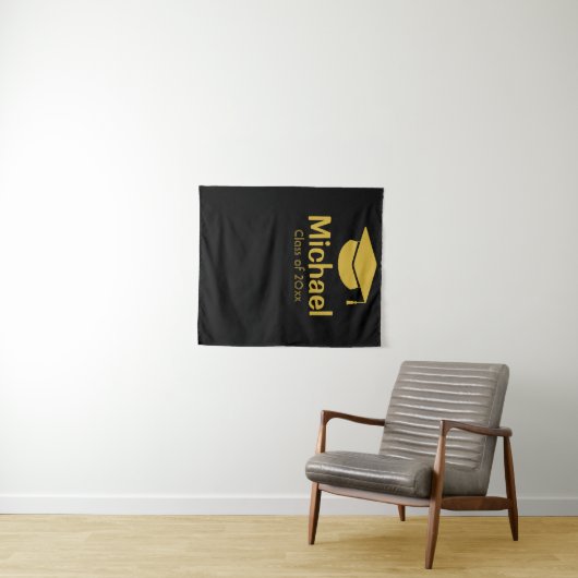 Aangepaste Afstuderen achtergrond klasse 2023 Wandkleed (In Situ (horizontaal))