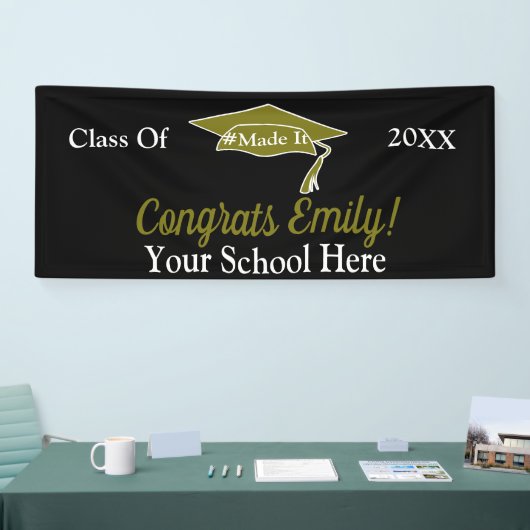 Aangepaste Afstuderen banner - 2,5 x 6' (Beurs)