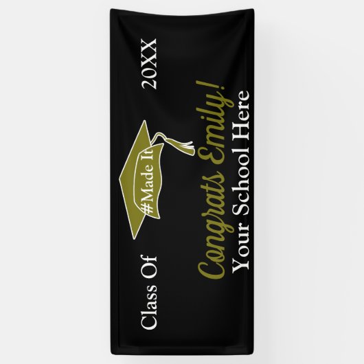 Aangepaste Afstuderen banner - 2,5 x 6' (Verticaal)