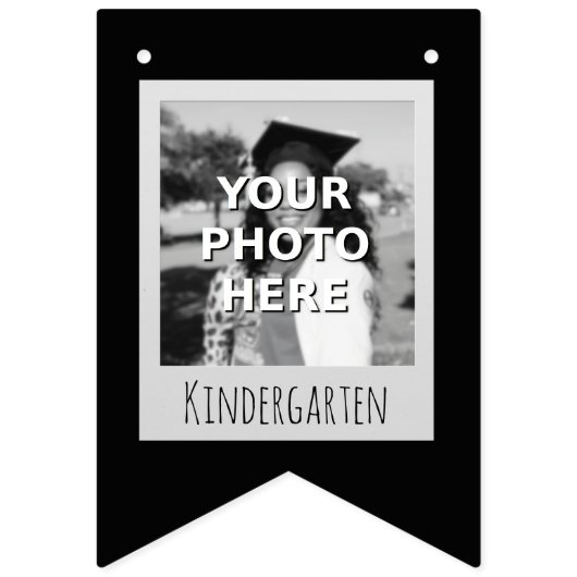 Aangepaste Afstuderen Bunting Kindertijd Foto's Vlaggetjes (Derde vlag)