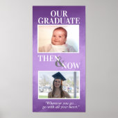 Aangepaste Afstuderen cadeaus, dan en nu Foto Poster (Voorkant)