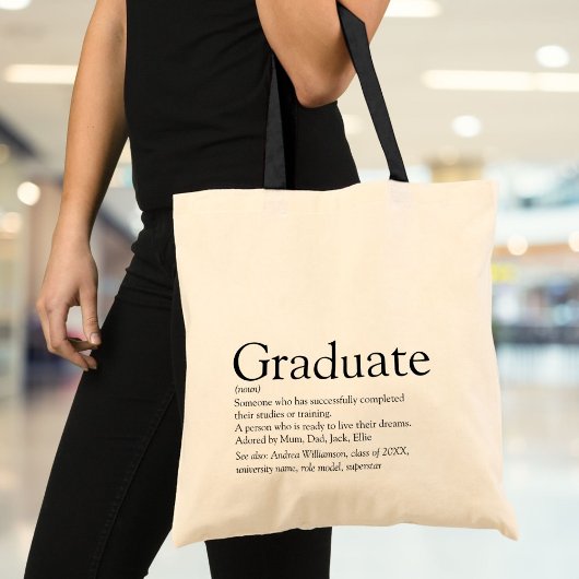 Aangepaste Afstuderen definitie Modern Tote Bag