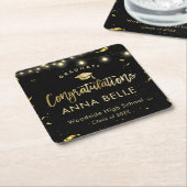 Aangepaste Afstuderen-elegante klasse van 2023 Kartonnen Onderzetters (Schuin)