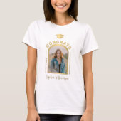 Aangepaste afstuderen foto congrats afstudeerder t-shirt (Voorkant)