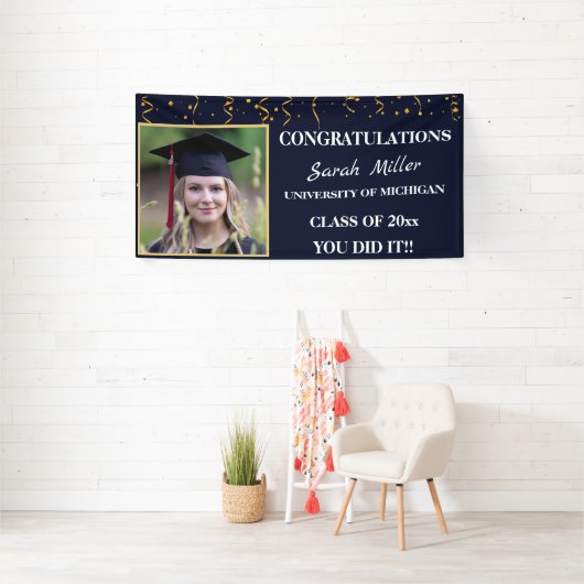 Aangepaste Afstuderen Foto – Congrats Class of 202 Spandoek (Insitu)