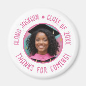 Aangepaste Afstuderen Foto Dank u gunst Magneet (Voorkant)