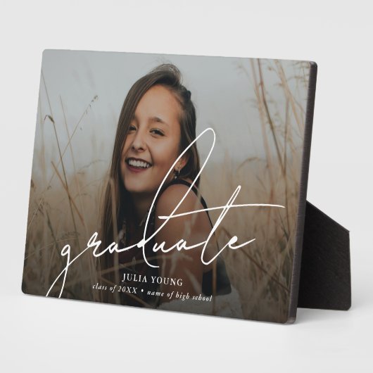 Aangepaste Afstuderen Foto Keepsake Gift Afstudere Fotoplaat (Zijkant)