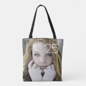 Aangepaste Afstuderen foto | Modern Script Afstude Tote Bag (Achterkant)