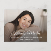 Aangepaste Afstuderen Foto Opslagdatum Briefkaart (Voorkant)