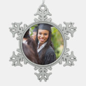 Aangepaste Afstuderen foto Tin Sneeuwvlok Ornament (Voorkant)
