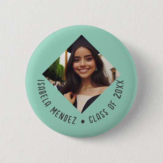 Aangepaste Afstuderen fotoaankondiging Ronde Button 5,7 Cm (Voorkant)