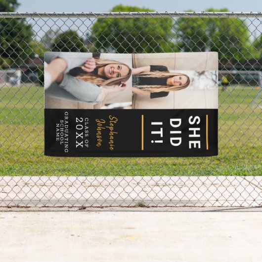 Aangepaste Afstuderen fotofeestdag Spandoek (Insitu)