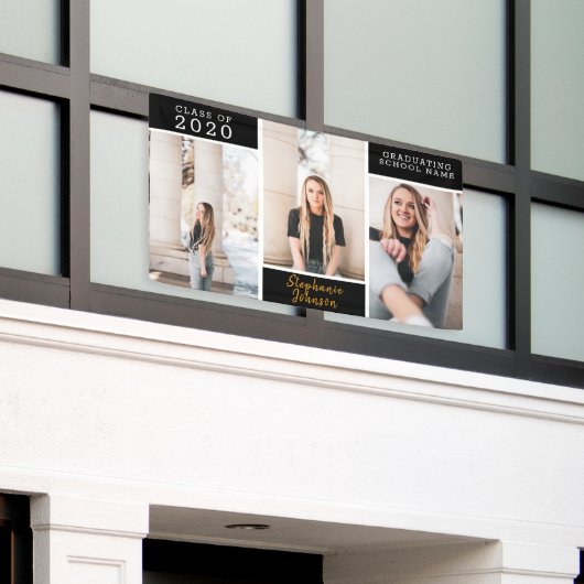 Aangepaste Afstuderen fotofeestdag Spandoek (Buitenkant Gebouw)
