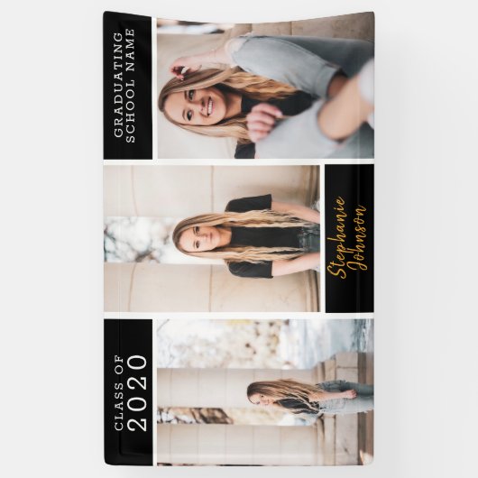 Aangepaste Afstuderen fotofeestdag Spandoek (Verticaal)
