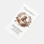Aangepaste afstuderen gepersonaliseerde JD naam  Servet (Hoek)