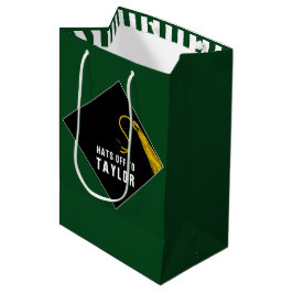 Aangepaste Afstuderen Groene Middelgrote Gift Bag Medium Cadeauzakje