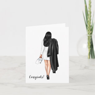 Aangepaste Afstuderen Kaart Vrouw Medisch School