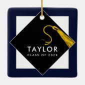 Aangepaste Afstuderen Keramisch Ornament (Achterkant)