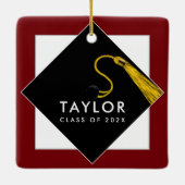 Aangepaste Afstuderen Keramisch Ornament (Achterkant)