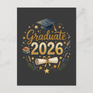 Aangepaste afstuderen Klas van 2026 Gepersonalisee Feestdagenkaart
