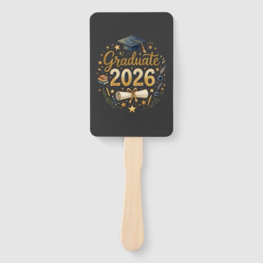 Aangepaste afstuderen Klas van 2026 Gepersonalisee Handwaaier (Voorkant)