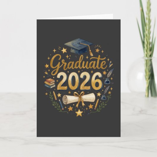 Aangepaste afstuderen Klas van 2026 Gepersonalisee Kaart (Voorkant)