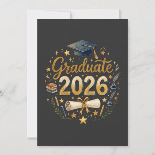 Aangepaste afstuderen Klas van 2026 Gepersonalisee Kaart (Voorkant)