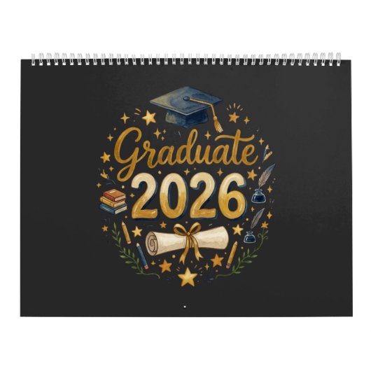 Aangepaste afstuderen Klas van 2026 Gepersonalisee Kalender (Hoes)