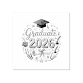 Aangepaste afstuderen Klas van 2026 Gepersonalisee Rubberstempel (Afrduk)